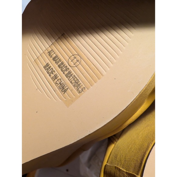 Talk chunky heel boots yellow size 11 - Picture 3 of 5